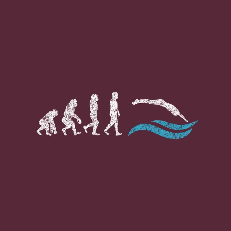 Nageur evolution singe cadeau saut