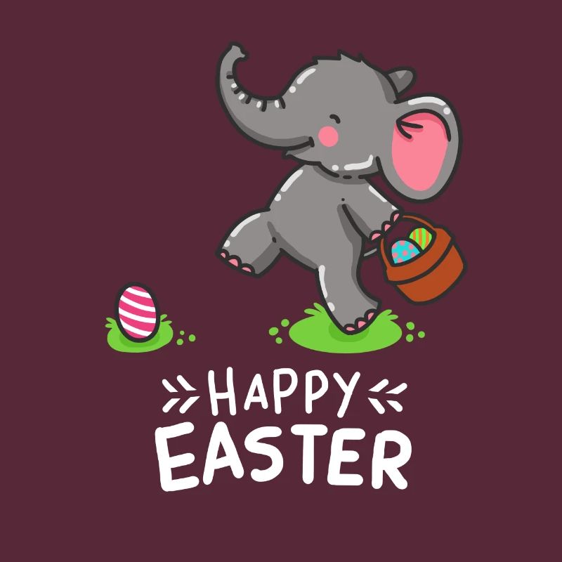Elephant - Elephants - Easter - Happy Easter