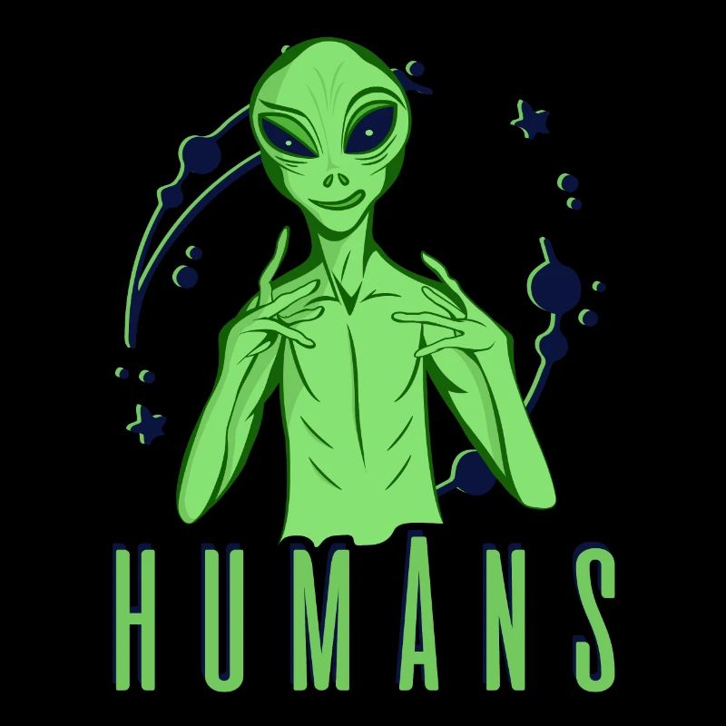 Humans Ufo Alien Menschen Verwirrt Geschenk
