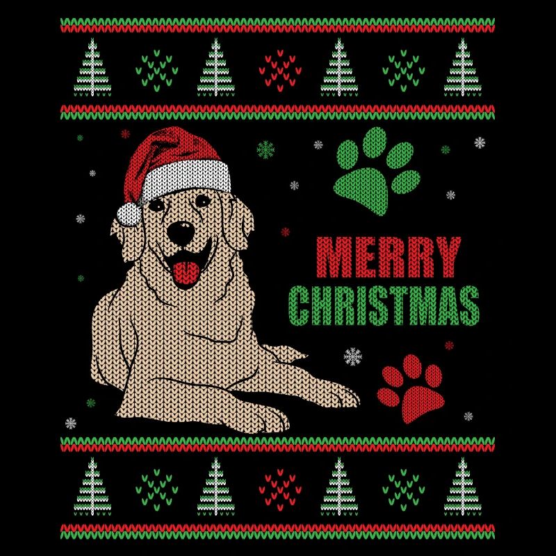 Style de Noël moche Retriever doré