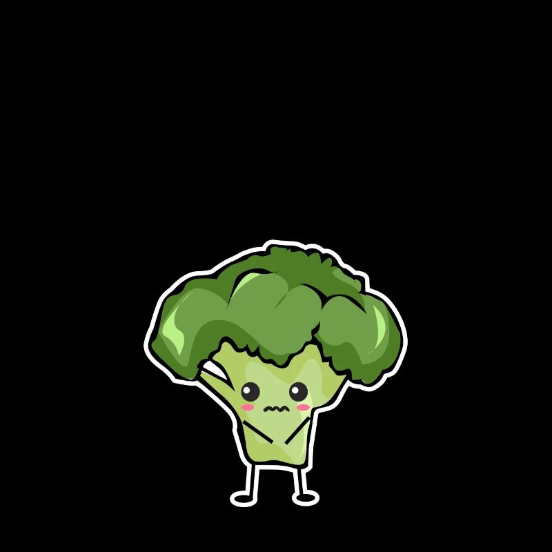 Broccoli Vegan Veggie Comic Chibi Gift