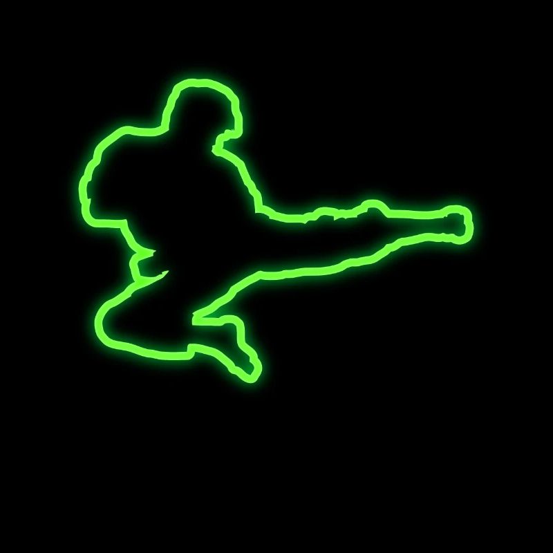 Neon Tae Kwon Do Kampfsport Retro Geschenkidee