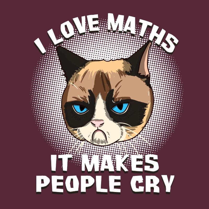 Chat Chat Prof de maths Chat Grumpy Mathe Gesche
