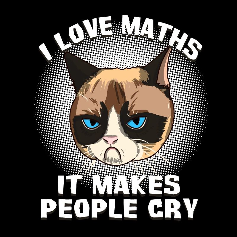 Chat Chat Prof de maths Chat Grumpy Mathe Gesche