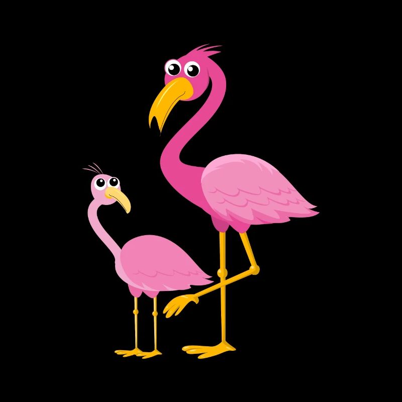 Flamingo mit Flamingobaby