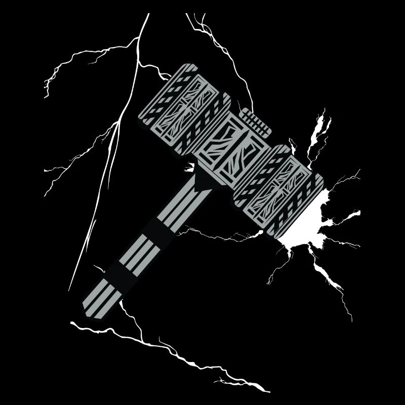 Mjolnir Thors Hammer Wikinger Träger Abzeichen Odin Geschenk
