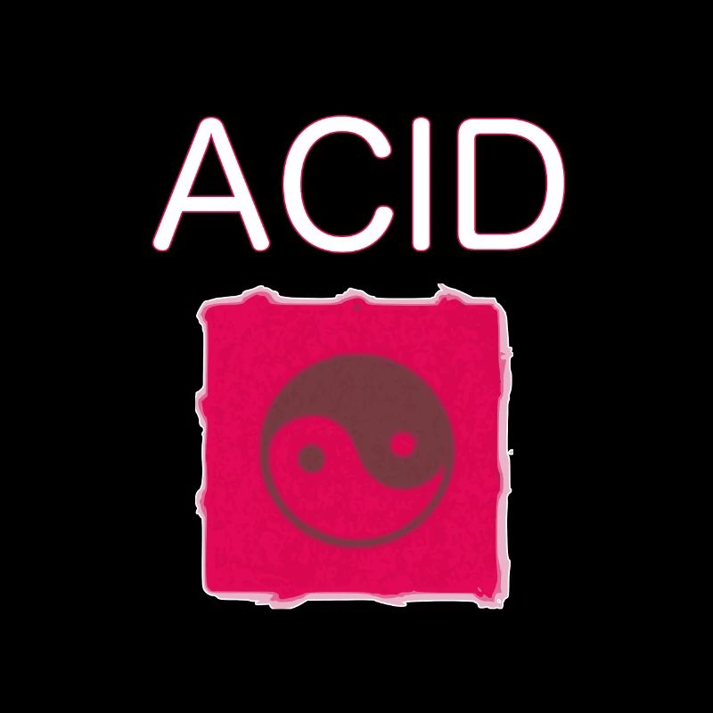 LSD Tab Ying Yang Acid T-Shirt psychedelisch Goa