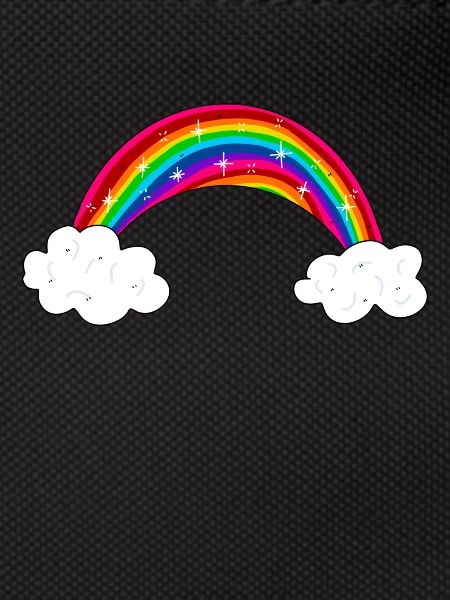 glittering rainbow with clouds