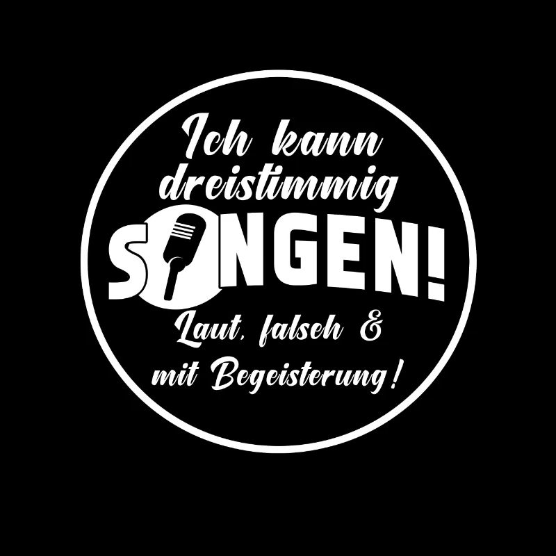 Dreistimmig Singen Chor Lustiger Spruch Geschenk