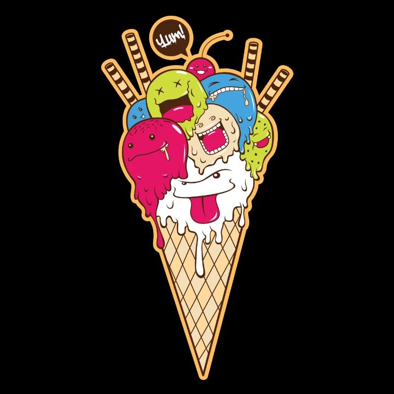 Ice Cream Cone Comic Faces