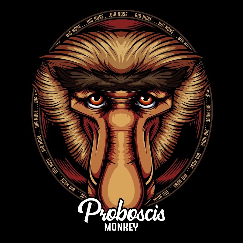 Cadeau de faune de visage de visage de singe de Proboscis