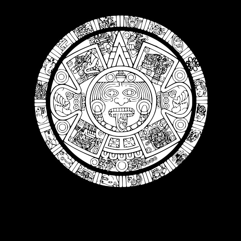 Aztec Maske Azteken Maya Kalender