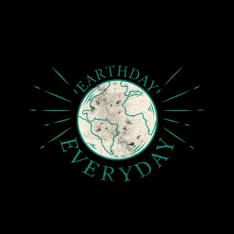 Globe terrestre avec slogan écologique