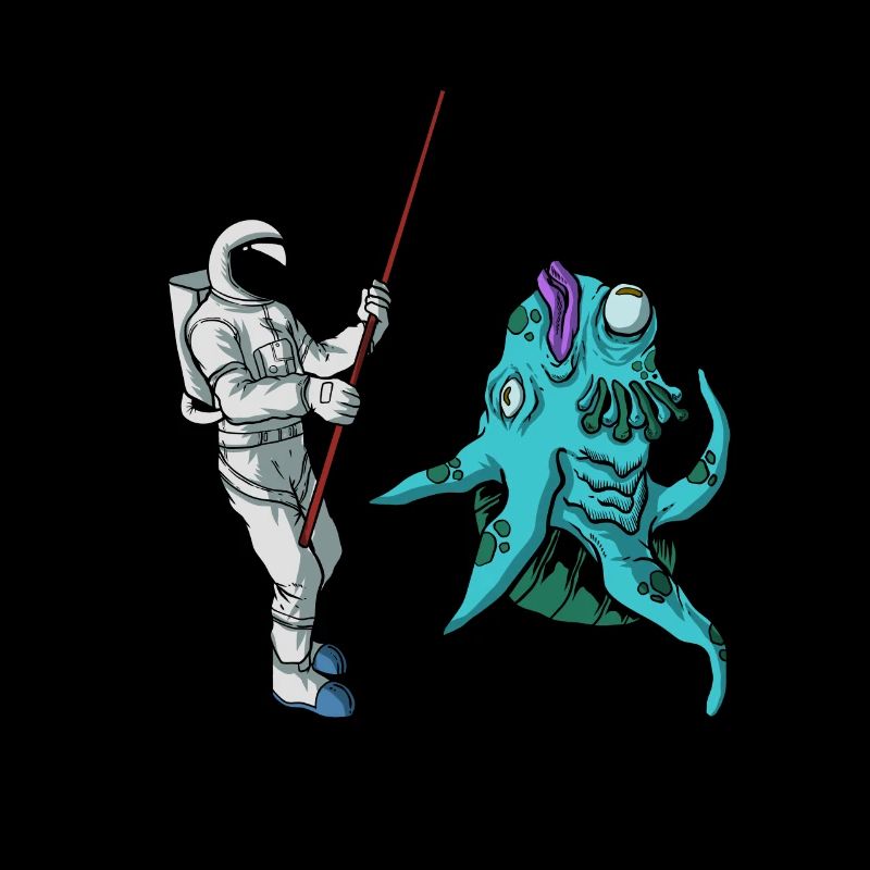 Pêcheur extraterrestre astronaute pêche