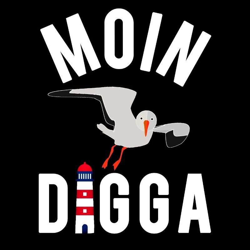 Moin Digga Hamburg Moewe Leuchtturm Geschenk