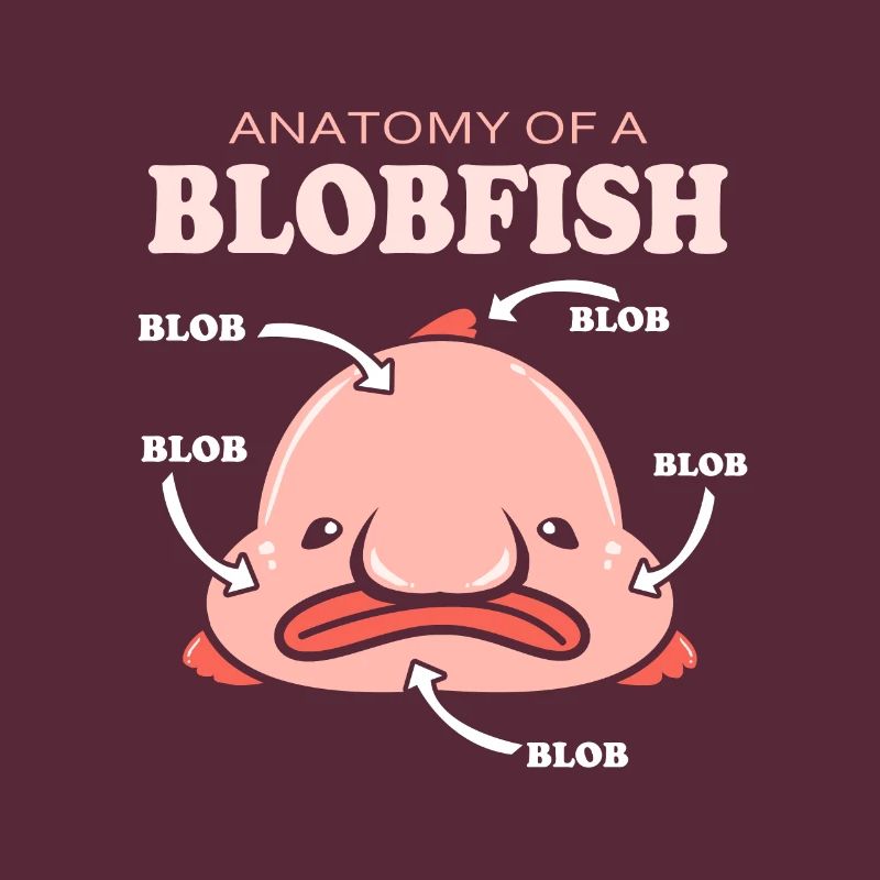 Blobfish Deep Sea Grumpy Cadeau introverti