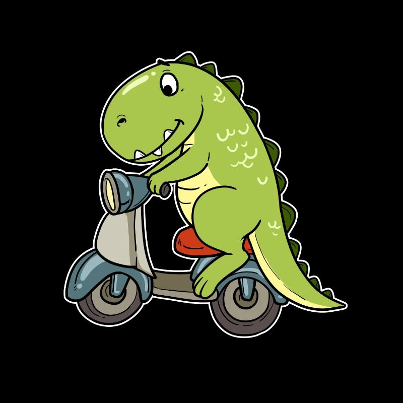 Dino Dinosaurier Scoot Moped T-Rex Mofa Roller