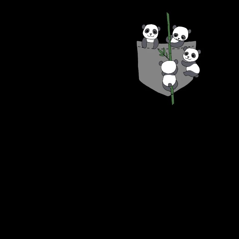 Panda dans la poche de poitrine