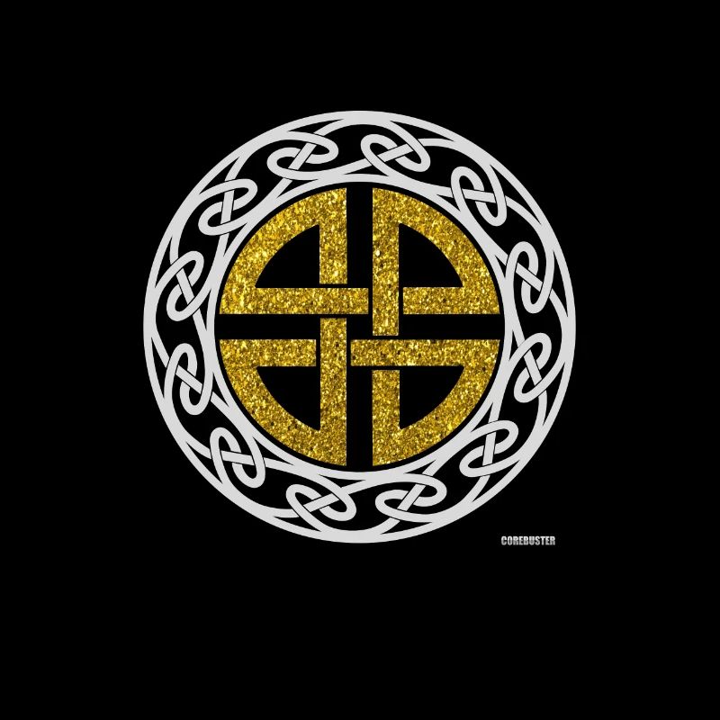 Nodule celtique Thor symbole de protection or