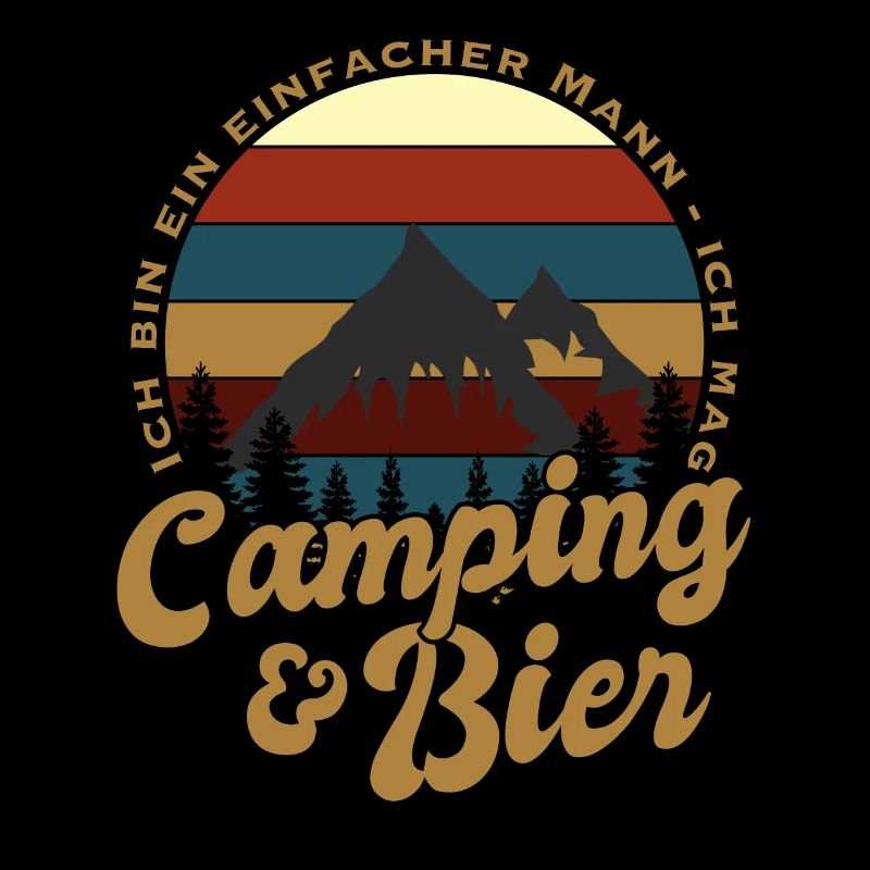 Camping Bier Mann Lustiger Witziger Spruch Männer