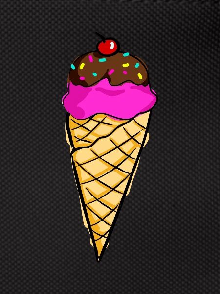 Glace dans un gaufre