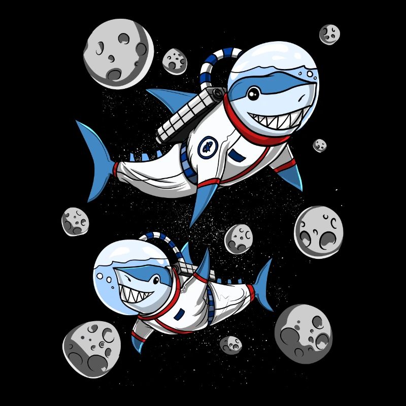Shark Astronaut Space Cosmic Galaxy
