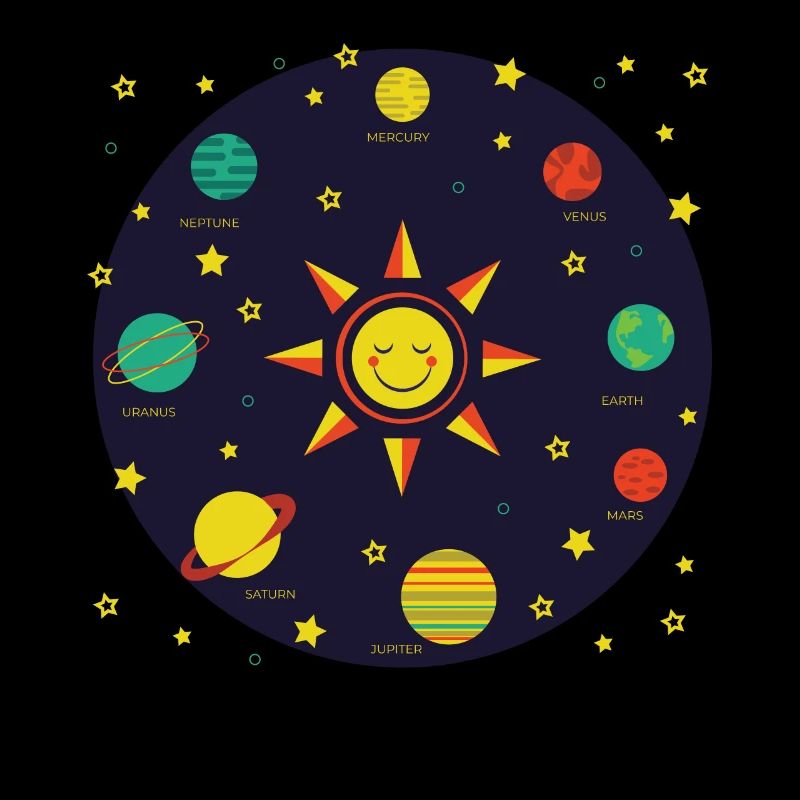 Kinder Sonnensystem Planeten Erde Sonne Jungen Mädchen