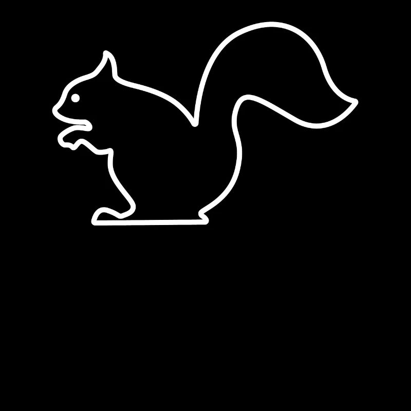 Eichhörnchen Linie Niedlich Silhouette Geschenk