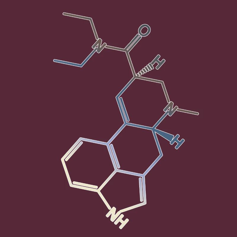 LSD Structural Formula Molecule A. Hofmann Bicycle Day