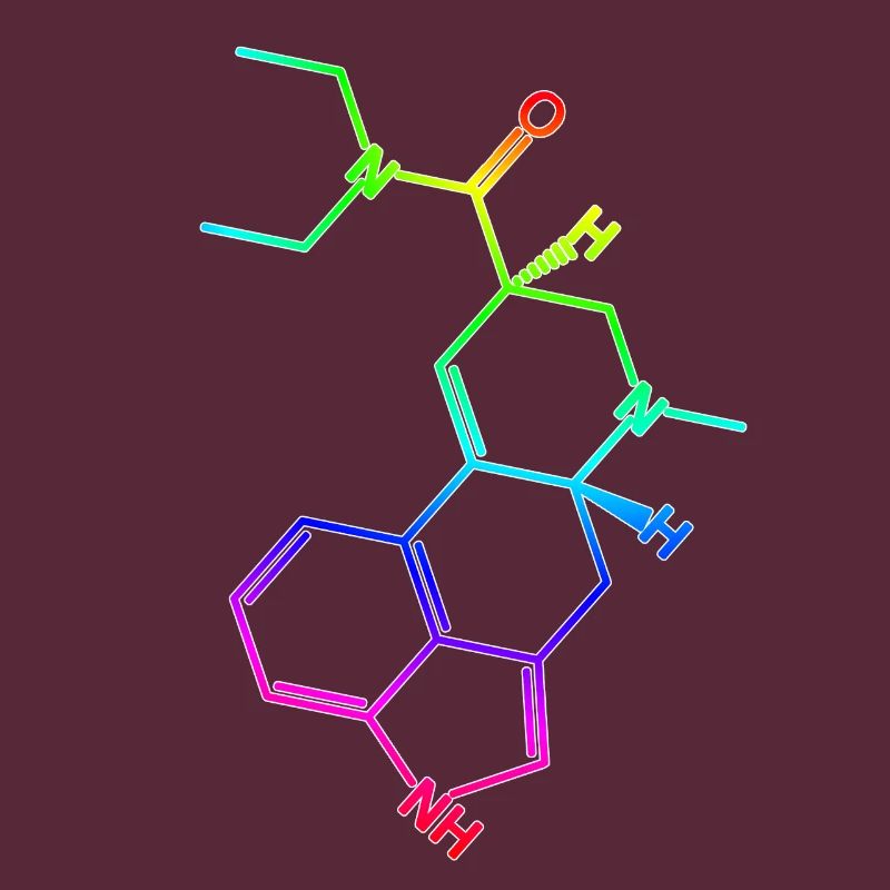 LSD Structural Formula Molecule A. Hofmann Bicycle Day