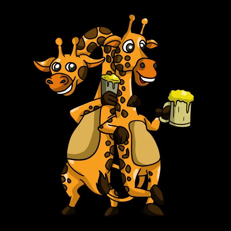 Giraffe trinken Bier