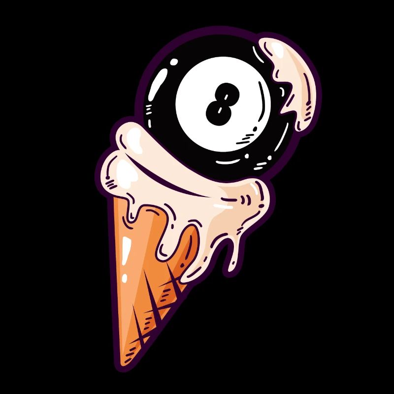 Billard Kugel Eis Billard Eiscreme