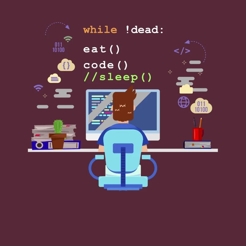 Eat Sleep Code Programmation informatique