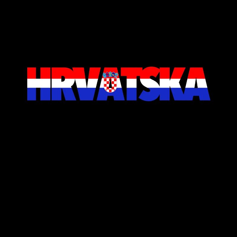 Hrvatska Flag Text mit Wappen