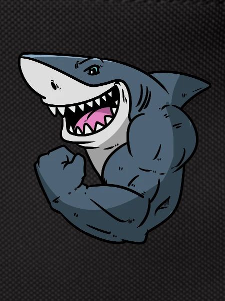 Shark shark with biceps