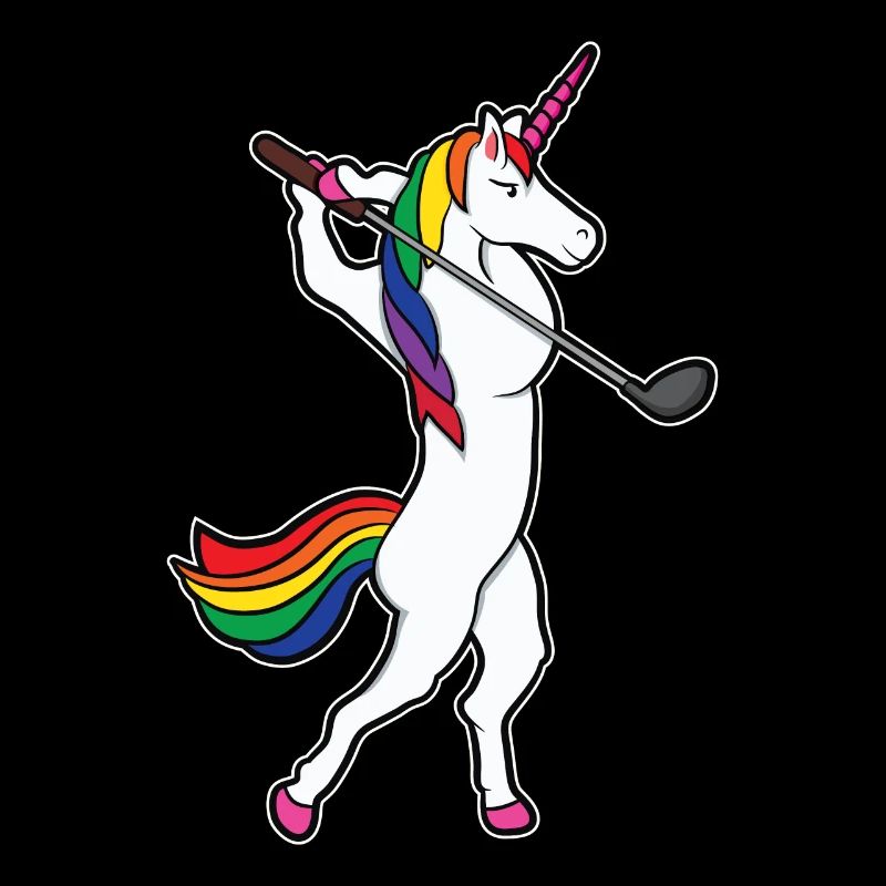 Funny unicorn golf swing golfer gift