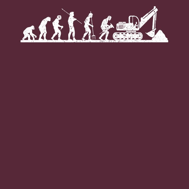 Lustiges Baggerfahrer Bagger Evolution baggern