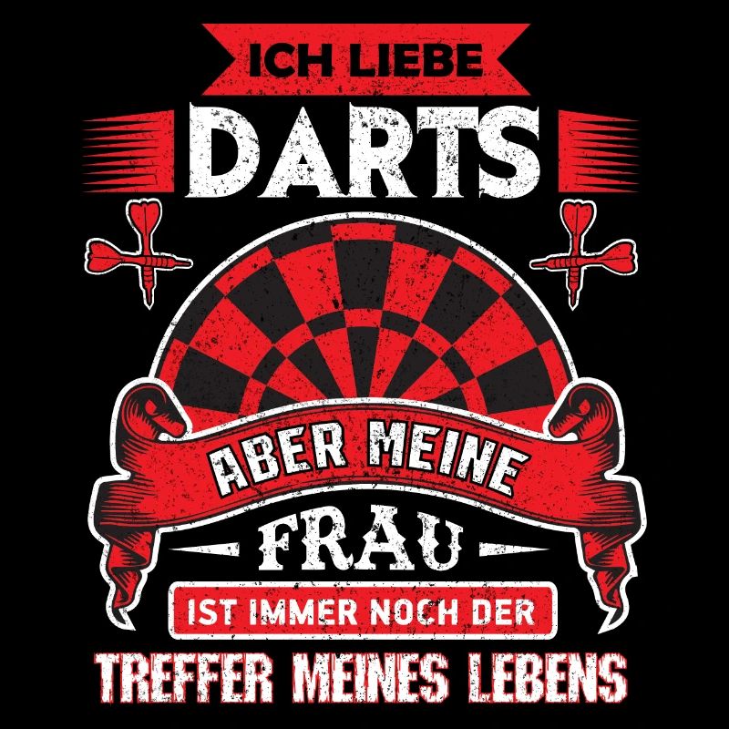 Dart Darts darten Geschenk Shirt·Frau Volltreffer