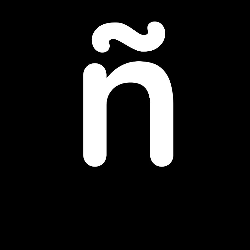 Lettre ñ avec tilde - enye - alphabet espagnol