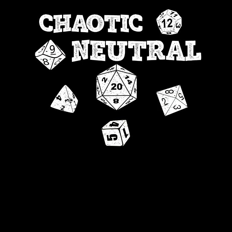 RPG Dés Dice Dragons CHAOTIC NEUTRE