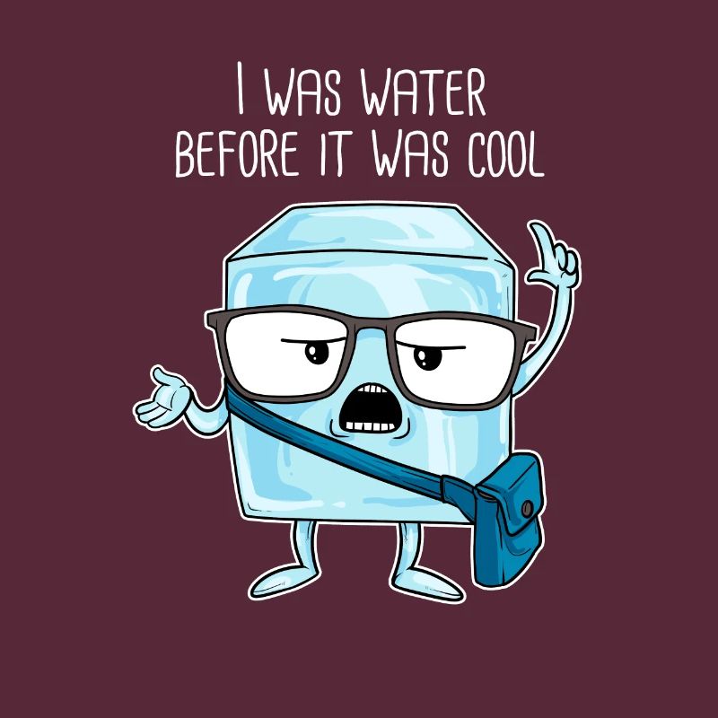 Hipster Eiswürfel Eis Cool Nerd Nerdy Student Uni