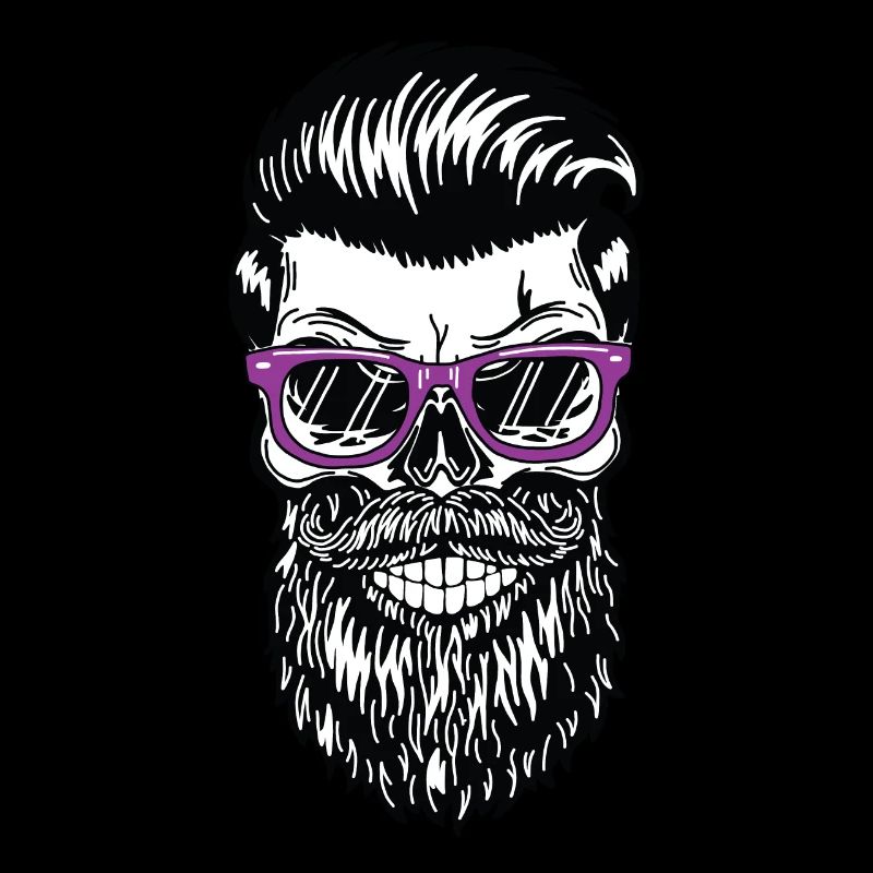 Cooler Bart Schädel