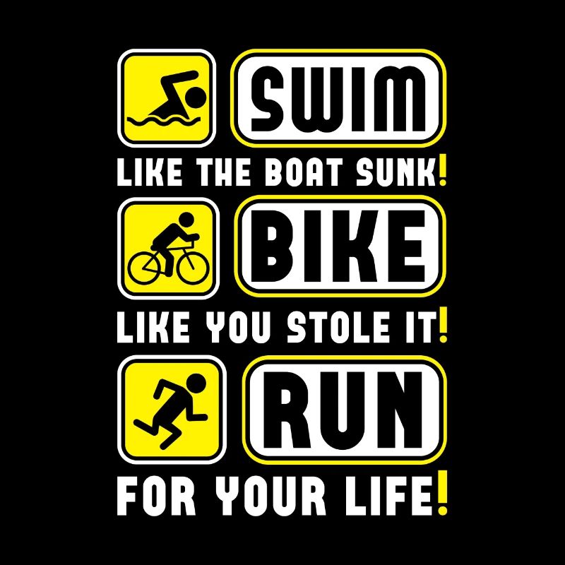 Course de vélo de natation de triathlon