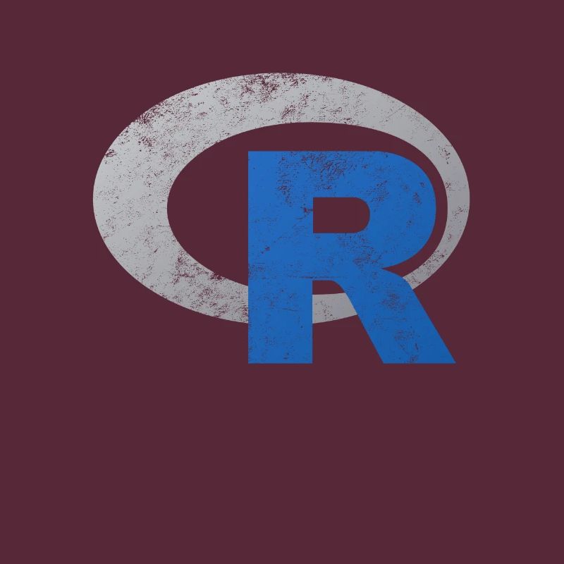 Programmation du logo R Design vieilli vieilli