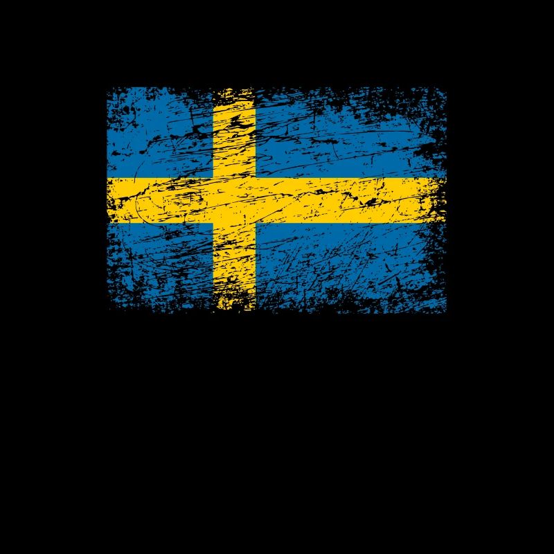 Drapeau de la Suède drapeau usé-look Stockholm Suède