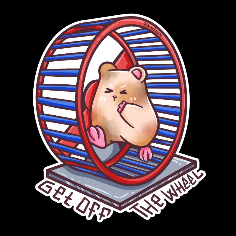 Hamster wheel metaphor running wheel routine animal gift