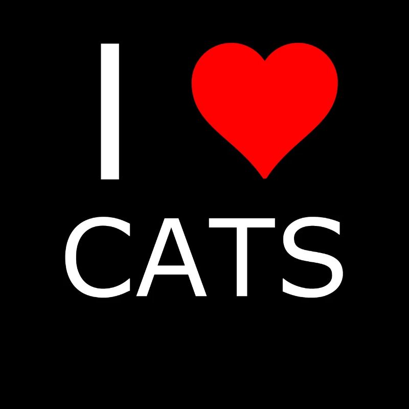 Ich liebe Katzen Herz-Logo