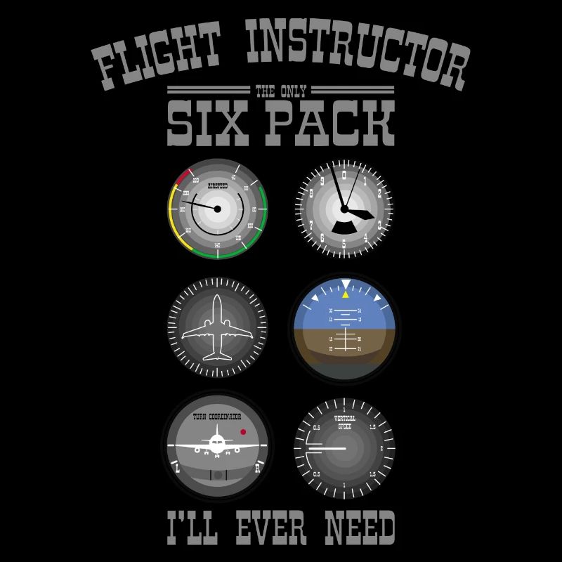 FLIGHT INSTRUCTOR SIXPACK Gift For Flight Instructors