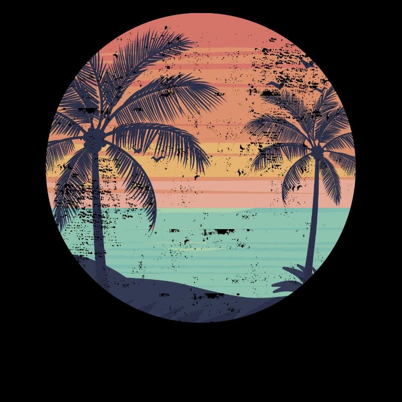 Vacances d’été Palm Tree Sunset Gift Design Idée
