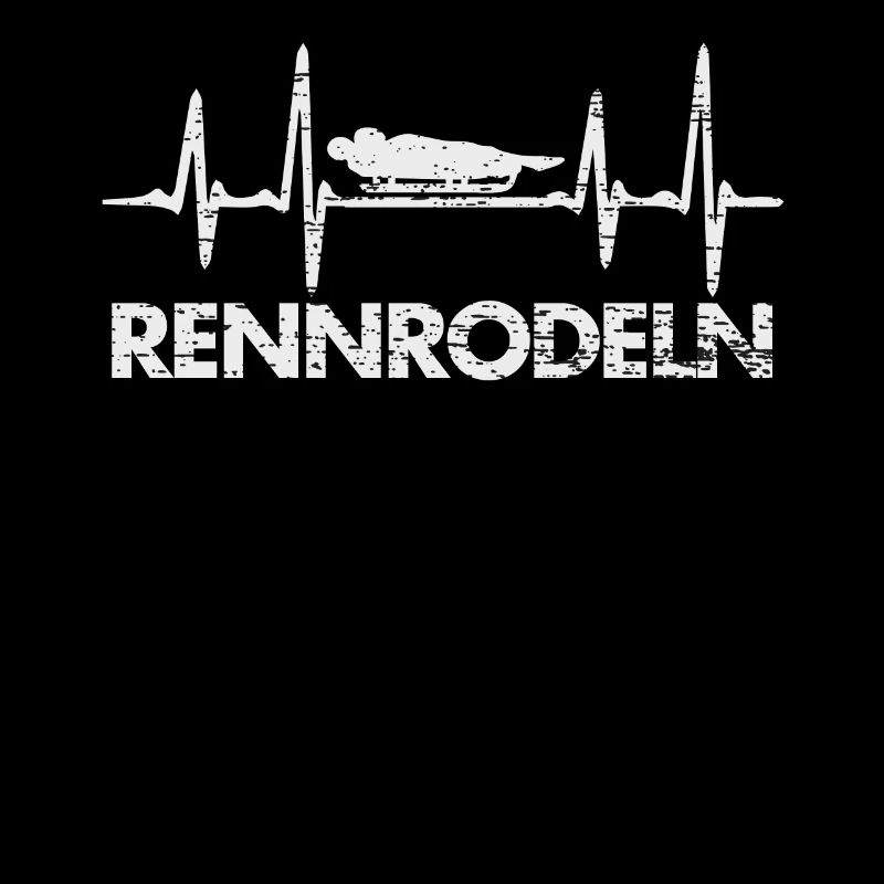 Rennrodeln Herzschlag Geschenk